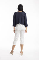 Tie Knit Shrug - Navy