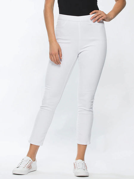 High Rise Slim Fit Stretch Jean - White