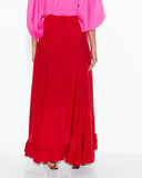 All Night Ruffle Skirt - Lipstick Red