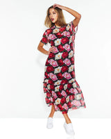 Lyrical mesh Dress - Oscar Floral