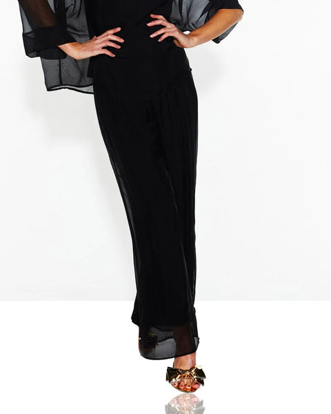 Sunlight & Shadow Silk Pant - Black