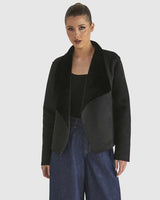 Behold Reversible Fur Jacket - Black