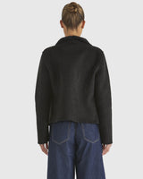 Behold Reversible Fur Jacket - Black