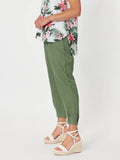 Sarah Linen Pant - Khaki