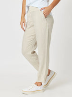 Jersey Waist Linen Pant - Natural