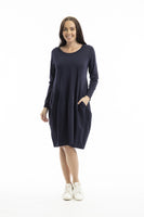 Essentials Bubble Dress - Navy
