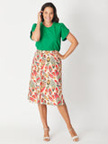 Abstract Print Skirt