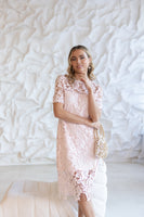 Guipure Lace Dress - Ice Pink