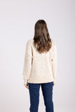 Basket Knit Sweater - White/Latte