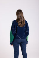 Diamond Design Sweater - Navy