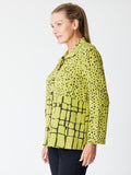 Pebble Splice Shirt- Lime/Black