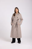 Check Trench Coat - Brown Check