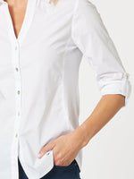 Emma Rib Detail Shirt - White