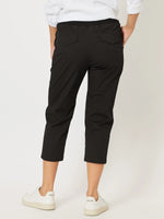 Santorini Cotton Crop Pant - Black