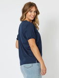 Poochi Cotton Tee - Navy