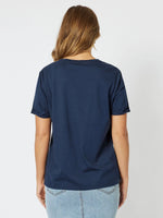 Poochi Cotton Tee - Navy