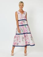 Rosebay Linen Tiered Dress - Floral