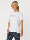 Milan Beaded Tee - White