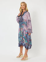 Meru Border Print Dress - Multi