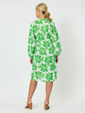 Evergreen Cotton Print Shirt Dress - Apple