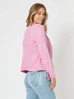 Maggie Denim Jacket - Flamingo