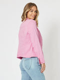 Maggie Denim Jacket - Flamingo