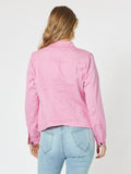 Maggie Denim Jacket - Flamingo