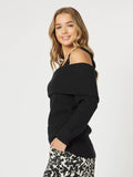 Charlotte Off the Shoulder Jumper - Black