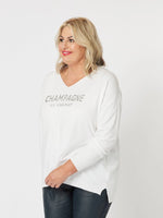 Champagne Knit - White