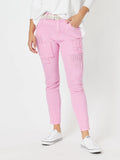 Taylor Patch High Rise Skinny Jeans - Flamingo