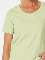 V Neck Tee - Celery