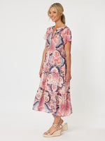 Newport Dress - Coral Print