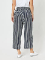 Stripe Wide Leg Pant - Navy