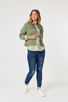 Retro Denim Jacket -  Washed Khaki