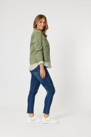 Retro Denim Jacket -  Washed Khaki