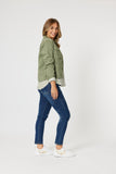 Retro Denim Jacket -  Washed Khaki