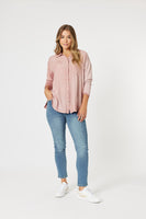 Paige Washed Shirt - Pink