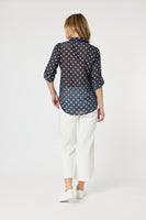 Sorrento Shirt - Navy/White