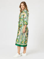 Brooklyn Print Dress - Khaki Multi