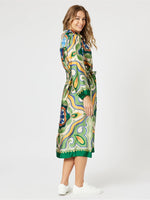 Brooklyn Print Dress - Khaki Multi