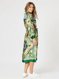 Brooklyn Print Dress - Khaki Multi