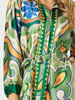 Brooklyn Print Dress - Khaki Multi