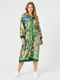 Brooklyn Print Dress - Khaki Multi