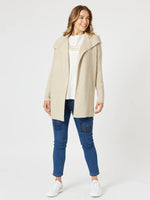 Ava Rib Cardigan - Natural