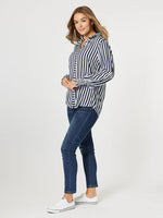 Soho Stripe Shirt - Navy/White