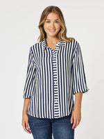 Soho Stripe Shirt - Navy/White