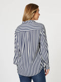 Soho Stripe Shirt - Navy/White