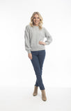 Alpaca Knit Jumper - Grey Melange