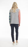 Reversible knit Cardigan - Black Stripe