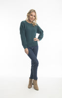 Alpaca Knit Jumper - Deep Teal